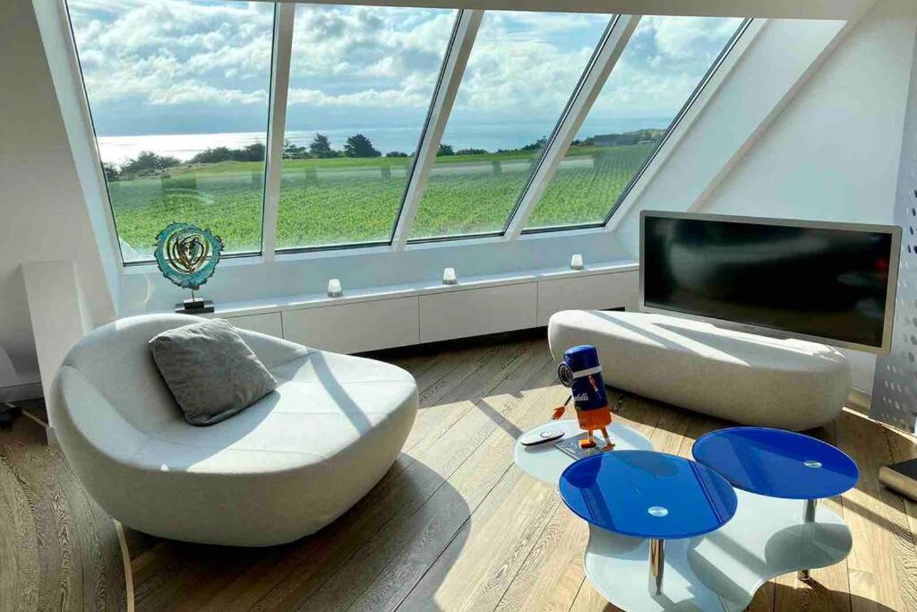 Appartement D'Exception Avec Vue Mer Gicquel Bagian luar foto